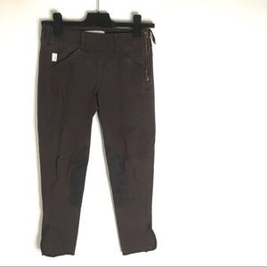 Tailored Sportsman Riding Breeches Black Trim Equestrian Pants Side Zip
